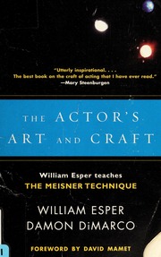 The Actors Art And Craft William Esper