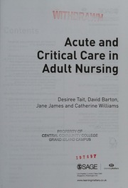 Acute And Critical Care In Adult Nursing Tait Desiree