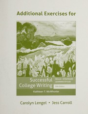 Additional Exercises For Successful College Writing Mcwhorter