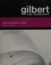 Administrative Law 14th Ed Asimow Michael Gilbert Law Summaries Firm