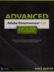 Adobe Dreamweaver Cs5 Advanced Step By Step Training Noble Desktop