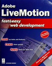 Adobe Livemotion Fast Easy Web Development Murray Katherine