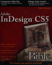 Adobe Indesign Cs5 Bible Gruman Galen