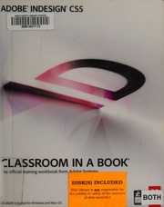 Adobe Indesign Cs5 Classroom In A Book The Official Training Workbook From Adobe Systems Cruise