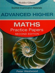 Advanced Higher Maths Practice Papers 2nd Ed Updated By Christine Curran Westwood