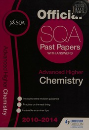 Advanced Higher Chemistry 20102014 Scottish Qualifications Authority