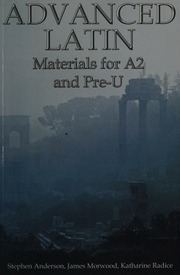 Advanced Latin Materials For A2 And Preu Anderson Stephen