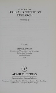 Advances In Food And Nutrition Research Volume 45 Taylor Steven L