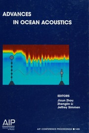 Advances In Ocean Acoustics Proceedings Of The 3rd International Conference On Ocean Acoustics Oa2012 Beijing China 2125 May 2012 International Conference On Ocean Acoustics 3rd 2012 Beijing