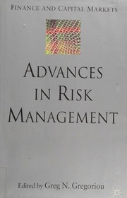 Advances In Risk Management Gregoriou Greg N 1956