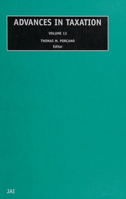 Advances In Taxation Vol 13 Porcano Thomas M