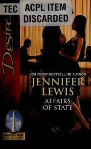 Affairs Of State Lewis Jennifer Author