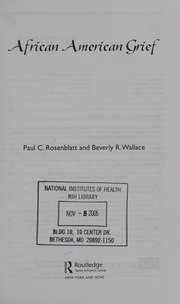 African American Grief Rosenblatt Paul C Wallace Beverly R 1954