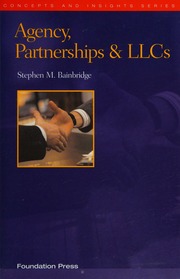 Agency Partnerships Llcs Bainbridge Stephen M