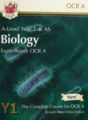 Alevel Year 1 As Biology Exam Board Ocr A The Complete Course For Ocr A Burrows
