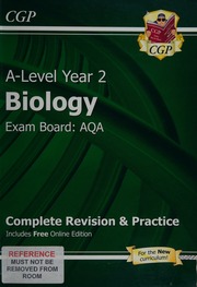 Alevel Year 2 Biology Exam Board Aqa Complete Revision Practice Burrows