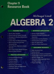 Algebra 2 Larson Ron 1941 Mcdougal Littell