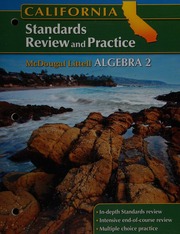 Algebra 2 Standards Review And Practice Grades 9 12 Mcdougal Littell High School Math California Ml