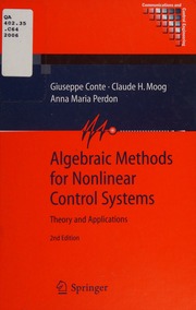 Algebraic Methods For Nonlinear Control Systems 2nd Ed Edition Conte
