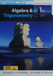 Algebra And Trigonometry Richard N Aufmann Richard D Nation