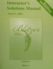 Algebra And Trigonometry Instructors Solutions Manual Unknown