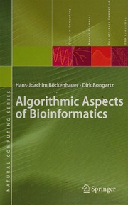 Algorithmic Aspects Of Bioinformatics 1 Edition Bockenhauer