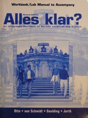 Alles Klar An Integrated Approach To German Language Culture Wolff A Von Schmidt