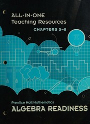 Allinone Teaching Resources Chapters 58 Prentice Hall Mathematics Algebra Readiness Unknown