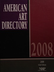 American Art Directory 2008 62nd Ed Unknown