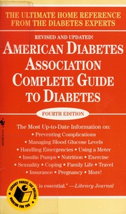 American Diabetes Association Complete Guide To Diabetes 4th Ed Completely Rev American Diabetes Association