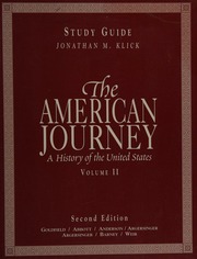 The American Journey A History Of The United States Study Guide 2rev Ed Edition Goldfield