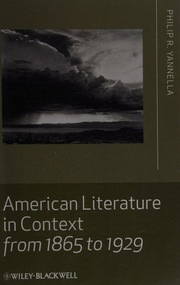 American Literature In Context From 1865 To 1929 Yannella Philip