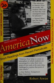 America Now Short Readings From Recent Periodicals 9th Ed Instructors Ed Atwan