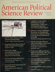 American Political Science Review November 2009 Volume 103 Number 4 Unknown