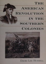 The American Revolution In The Southern Colonies Russell David Lee