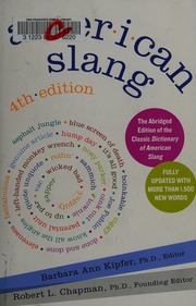 American Slang 4th Ed Kipfer Barbara Ann Chapman Robert L