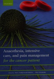 Anaesthesia Intensive Care And Pain Management For The Cancer Patient Farquharsmith