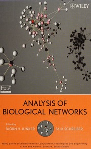 Analysis Of Biological Networks Junker Bjorn H Schreiber Falk