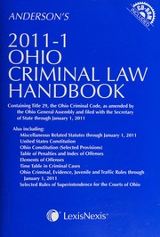 Andersons Ohio Criminal Law Handbook 20111 Lexisnexis