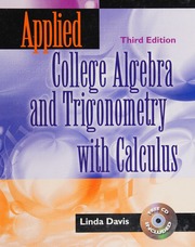 Applied College Algebra And Trigonometry With Calculus 3rd Ed Davis