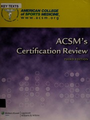 Acsms Certification Review 3rd Ed Bibi Khalid W Niederpruem