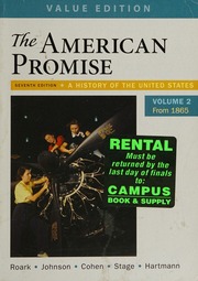 The American Promise A History Of The United States Volume 2 James Roark
