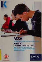 Acca Paper P1 Governance Risk And Ethics Kaplan Publishing