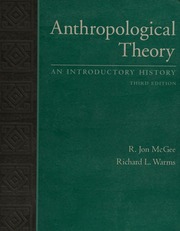 Anthropological Theory An Introductory History 3rd Ed Mcgee