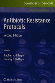Antibiotic Resistance Protocols 2nd Ed Gillespie S H Mchugh