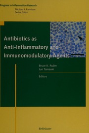 Antibiotics As Antiinflammatory And Immunomodulatory Agents 1 Edition Rubin