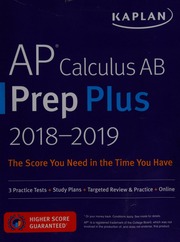 Ap Calculus Ab Prep Plus 20182019 Kaplan Publishing