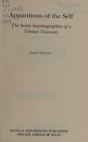 Apparitions Of The Self The Secret Autobiographies Of A Tibetan Visionary 1st Indian Ed ʼjigsmedglingpa Rangbyungrdorje