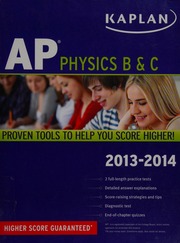Ap Physics B C 20132014 Brazell Bruce Kaplan Publishing