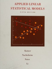 Applied Linear Statistical Models Kutner Michael H Author Nachtsheim